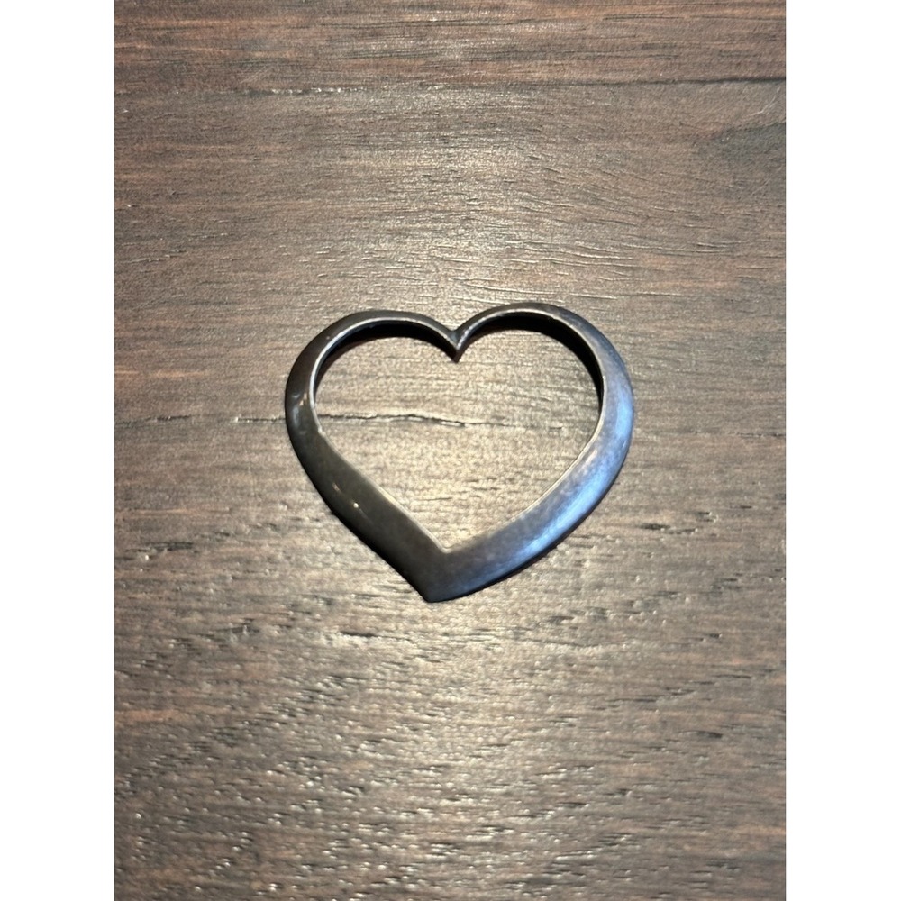 Sterling Silver Heart Pendant Charm‎ 925 Minimalist Love Design